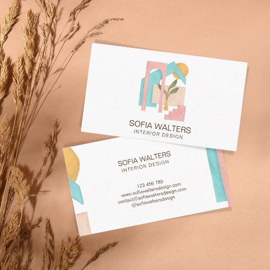 Innenarchitektin Zuhause inszeniert echtes Anwesen Visitenkarte