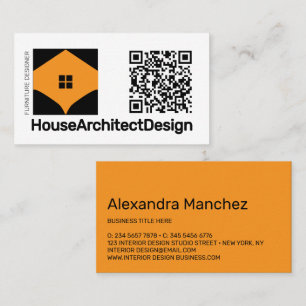 Innenarchitektur-Architekt QR-Code Visitenkarte