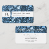 Innenarchitektur aus blauem Marmor, monogramm Visitenkarte (Vorne/Hinten)