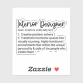 Innenarchitektur Definition, Innendesign Aufkleber (Blatt)