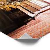 Innenarchitektur der Blauen Moschee Poster (Ecke)