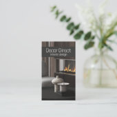 Innenarchitektur Designer Fireplace Business Card Visitenkarte (Stehend Vorderseite)