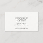 Innenarchitektur für Wasserfarben - Visitenkarten Visitenkarte (Rückseite)