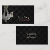 Innenarchitektur-Leuchter-elegantes dunkles Muster Visitenkarte (Vorne/Hinten)