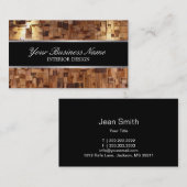 Innenarchitektur-moderner hölzerner Zeitgenosse Visitenkarte (Vorne/Hinten)