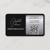Innenarchitektur oder Architekten-Logo Schwarz und Visitenkarte (Rückseite)