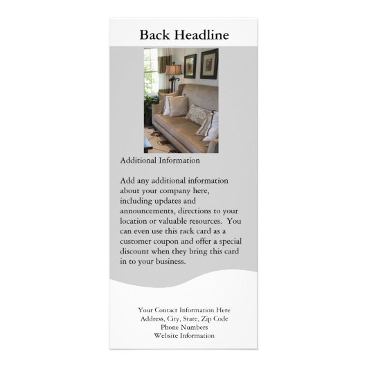 Innenarchitektur-oder Werbekarte (Hinten)