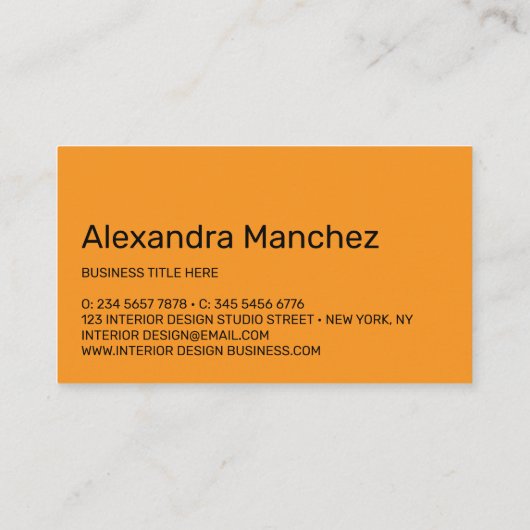 Innenarchitektur QR Code Visitenkarte (Rückseite)