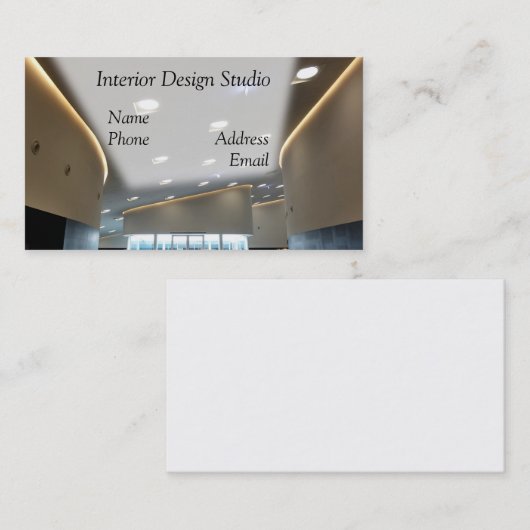 Innenarchitektur-Studio Visitenkarte (Vorne/Hinten)