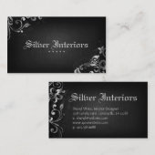 Innenarchitektur-Visitenkarte-schwarzes Visitenkarte (Vorne/Hinten)