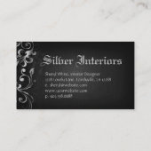 Innenarchitektur-Visitenkarte-schwarzes Visitenkarte (Rückseite)