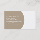 Innenarchitektur-Visitenkarte Visitenkarte (Rückseite)