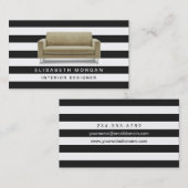 Innenarchitektur Zuhause - klassische Streifen Visitenkarte (Vorne/Hinten)