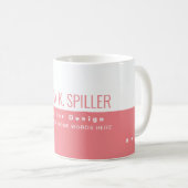 Innenarchitekturberuf halb-pinkfarben halb-weiß kaffeetasse (VorderseiteRechts)