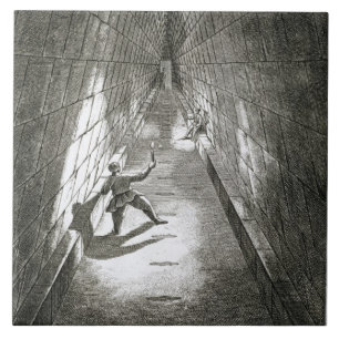 Innenaufstieg einer Pyramide, c.1780 (Stich) Fliese