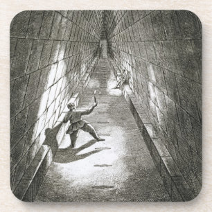 Innenaufstieg einer Pyramide, c.1780 (Stich) Getränkeuntersetzer