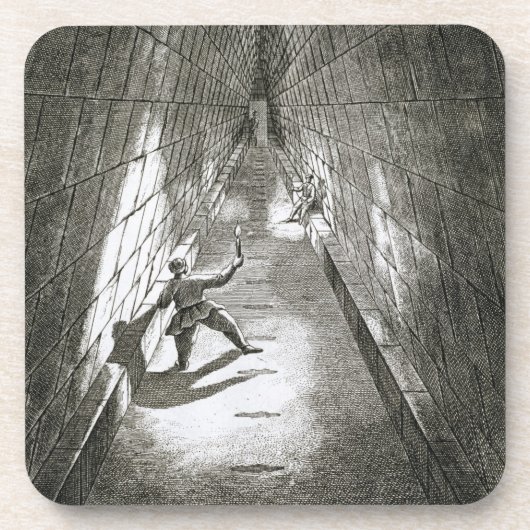 Innenaufstieg einer Pyramide, c.1780 (Stich) Getränkeuntersetzer (Vorderseite)