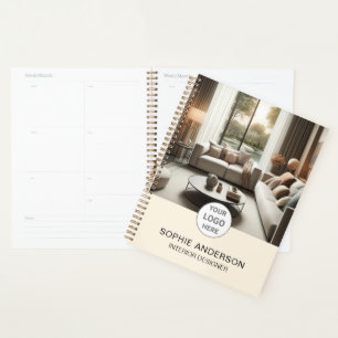 Innenausstatter Custom Logo Foto Creme Planer