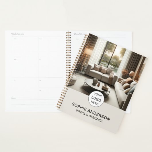Innenausstatter Custom Logo Foto Neutral Beige Planer (Anzeige)