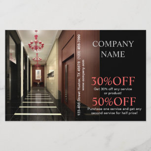 Innenausstatter für moderne Hausteigerung Flyer