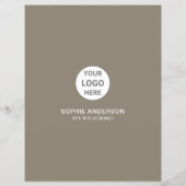 Innenausstatter-Logo Foto Taupe Professionell Flyer (Hinten)