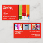 Innenausstattung des Roten Hauses Visitenkarte (Vorne/Hinten)