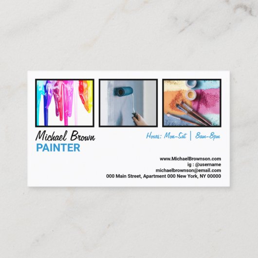 Innenausstattung Visitenkarte (Rückseite)