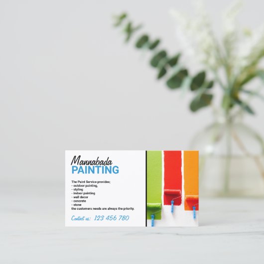 Innenausstattung Visitenkarte (Stehend Vorderseite)