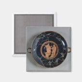 Innenbereich einer rot-gesteckten Tasse Magnet (Vorderseite/Rückseite)