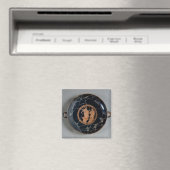 Innenbereich einer rot-gesteckten Tasse Magnet (In Situ (Geschirrspüler))