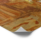 Innenbereich mit einer Frau in Gelb vorne Poster (Ecke)