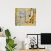 Innenbereich mit Open Door Matisse Poster (Heimbüro)