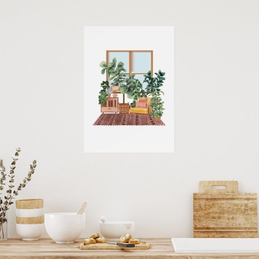 Innendarstellung Poster (Küche)