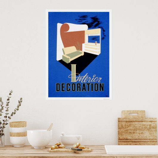 Innendekoration 1940 WPA Poster (Küche)