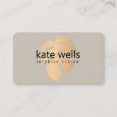 Innendekoration aus Kupfer Tropenleder Visitenkarte (Vorderseite)