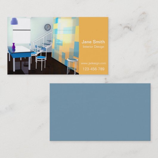 Innendekoration des Innenarchitekten, Farbgestaltu Visitenkarte (Vorne/Hinten)