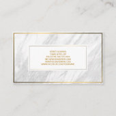 Innendekoration Marmorstein Goldene Linienkarte Visitenkarte (Rückseite)