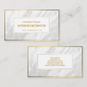 Innendekoration Marmorstein Goldene Linienkarte Visitenkarte (Vorne/Hinten)
