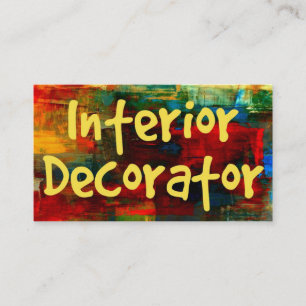 Innendekoration mit Paint Business Card Visitenkarte