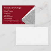 Innendekoration und Designer Visitenkarte (Vorne/Hinten)