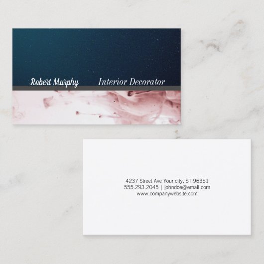 Innendekorator | Abstrakter Hintergrund Visitenkarte (Vorne/Hinten)