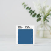 Innendekorator Blau Farbblock minimal Quadratische Visitenkarte (Stehend Vorderseite)