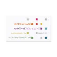 Innendekorator Business Card Helle Plätze