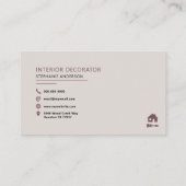 Innendekorator Visitenkarte (Rückseite)