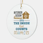 Innendesign, denn es ist das Innere, das zählt Keramik Ornament (Links)