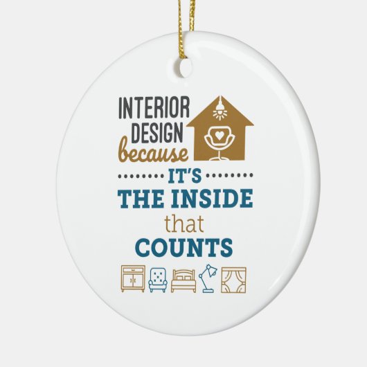 Innendesign, denn es ist das Innere, das zählt Keramik Ornament (Links)