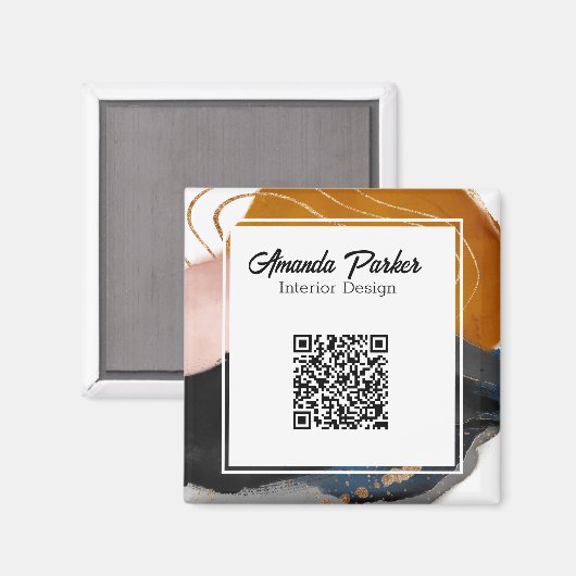 Innendesign Einfach Abstrakter QR-Code-Bus Magnet (Vorderseite/Rückseite)