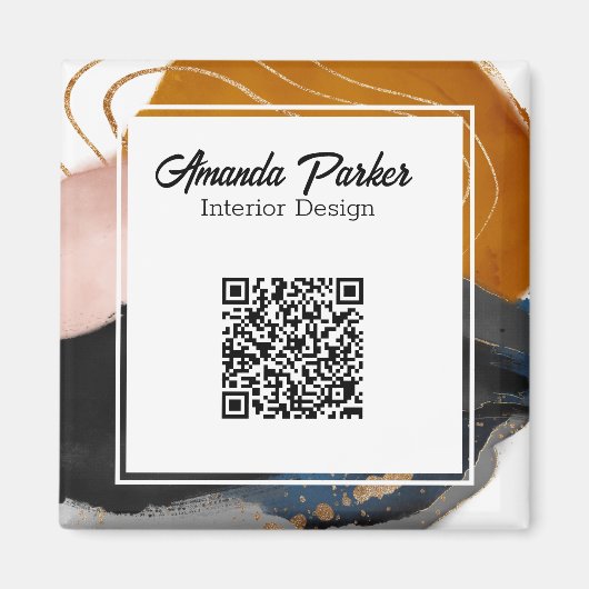 Innendesign Einfach Abstrakter QR-Code-Bus Magnet (Vorne)