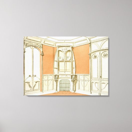 Innendesign für einen Speisesaal, Illustration für Leinwanddruck (Vorderseite)