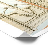 Innendesign für einen Speisesaal, Illustration für Poster (Ecke)